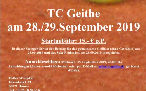 Mixed Turnier der TC Geithe 28.09. – 29.09.
