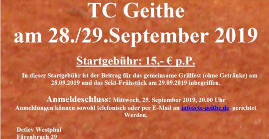 Mixed Turnier der TC Geithe 28.09. – 29.09.